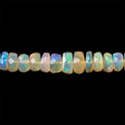 5.5-7mm Golden Ethiopian Opal Faceted Rondelles 18 inch 140 beads AAA - Beadsofcambay.com