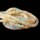 5.5-7mm Golden Ethiopian Opal Faceted Rondelles 18 inch 140 beads AAA - Beadsofcambay.com