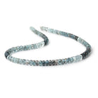 5.5-6.5mm Shaded Moss Aquamarine Faceted Rondelle Beads 16 inch 103 pieces AAA - Beadsofcambay.com