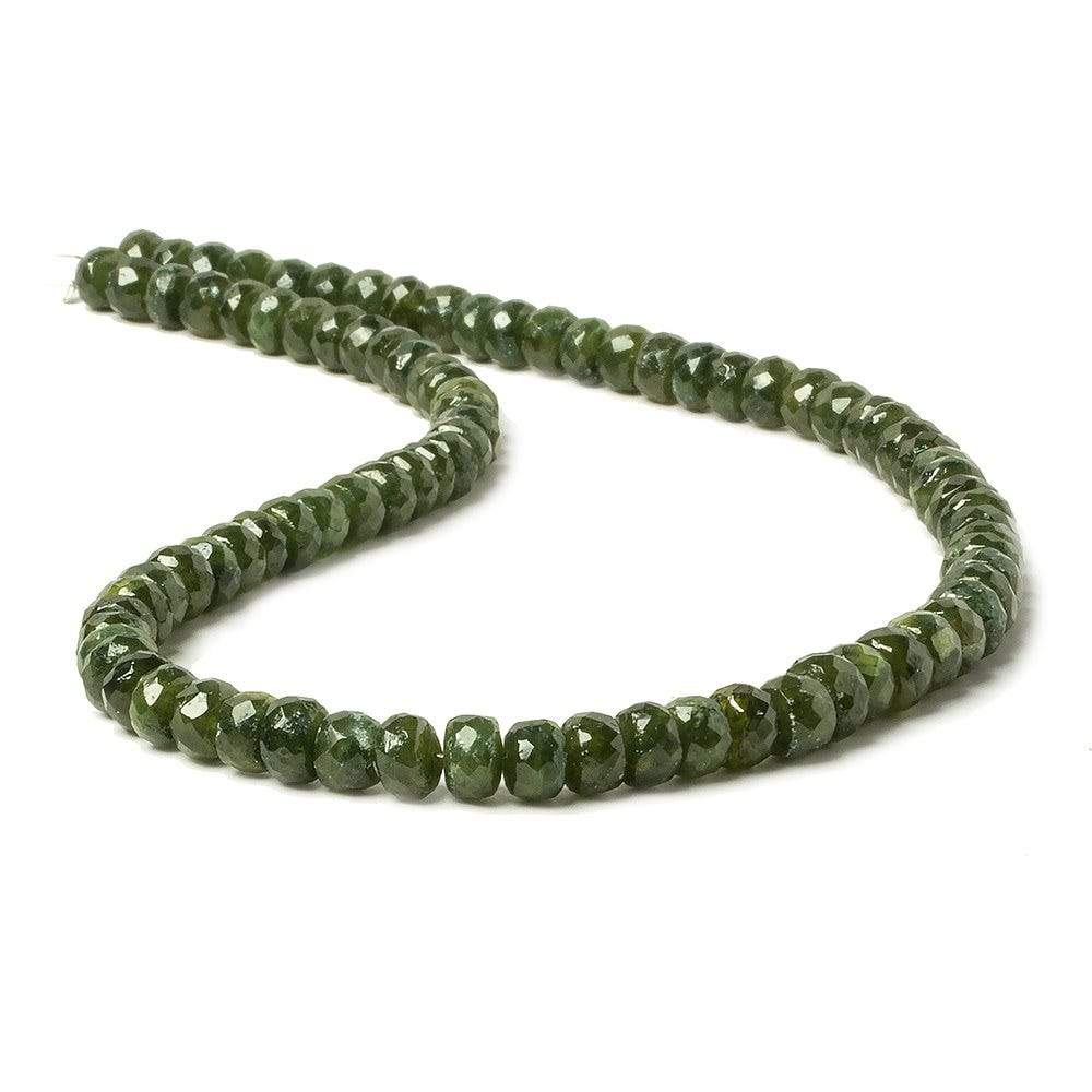 5.5-6mm Dark Idocrase faceted rondelle beads 14 inch 87 pieces - Beadsofcambay.com