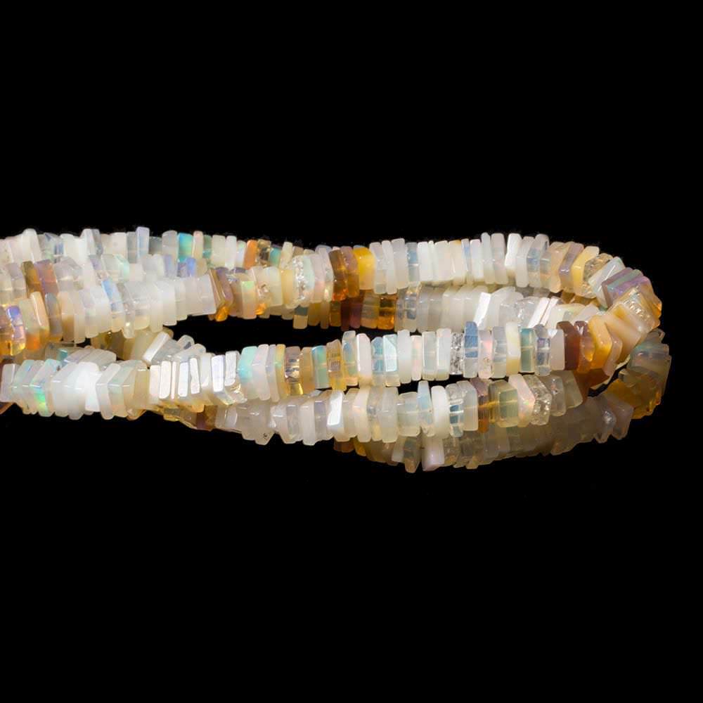 5.5-6mm Ethiopian Opal plain square heshi beads 16 inch 220 pieces - Beadsofcambay.com
