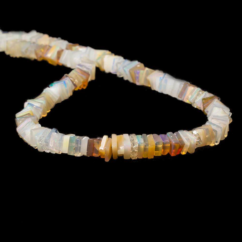 5.5-6mm Ethiopian Opal plain square heshi beads 16 inch 220 pieces - Beadsofcambay.com