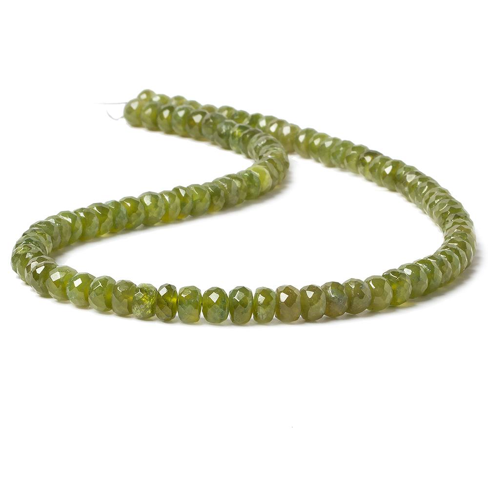 5.5-6mm Idocrase faceted rondelle beads 14 inch 91 pieces - Beadsofcambay.com