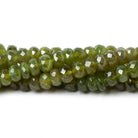 5.5-6mm Idocrase faceted rondelle beads 14 inch 91 pieces - Beadsofcambay.com