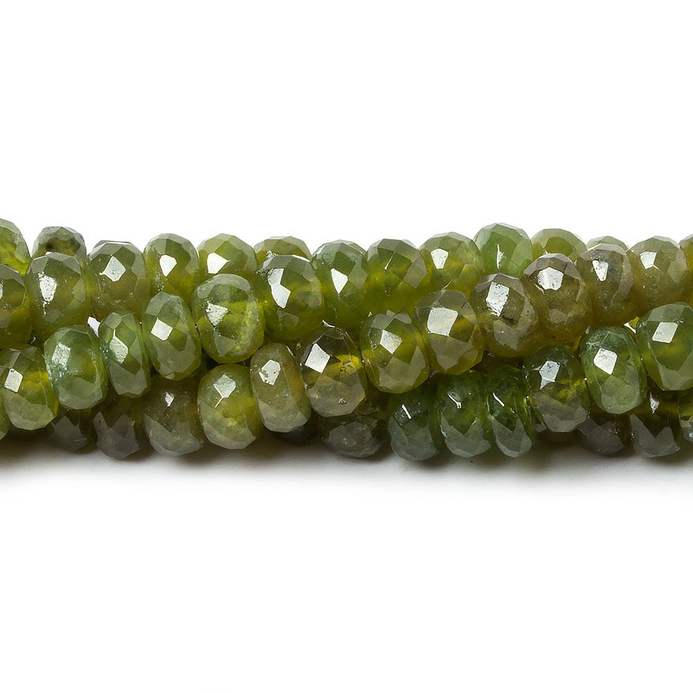 5.5-6mm Idocrase faceted rondelle beads 14 inch 91 pieces - Beadsofcambay.com