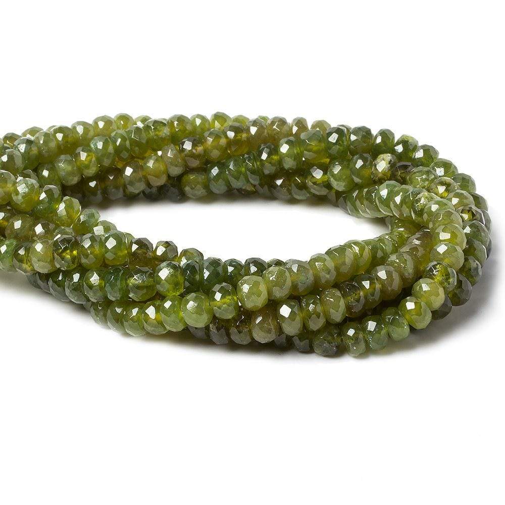 5.5-6mm Idocrase faceted rondelle beads 14 inch 91 pieces - Beadsofcambay.com