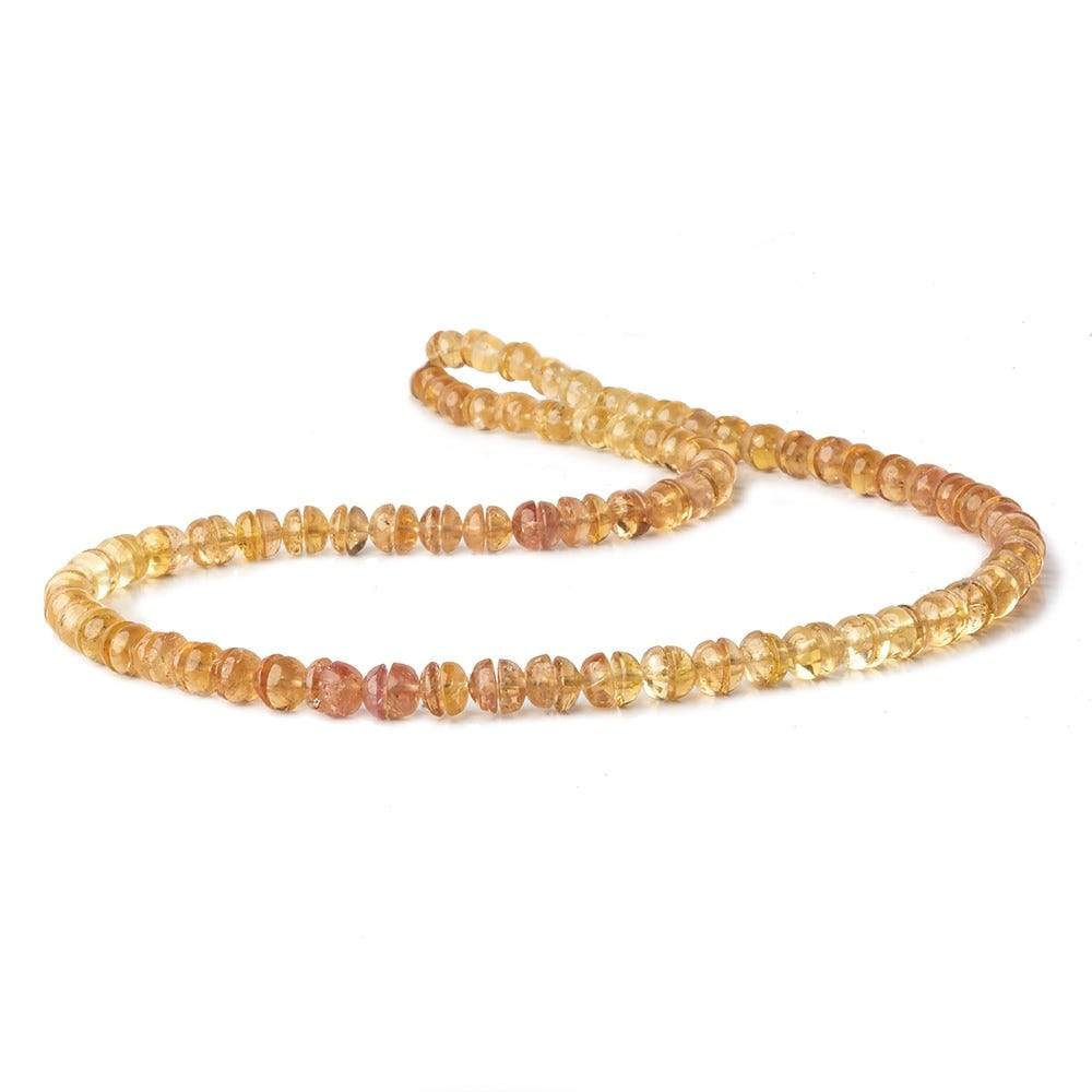 5.5-6mm Imperial & Precious Topaz Center Drilled Round Cabochons 18 inch 151 beads - Beadsofcambay.com