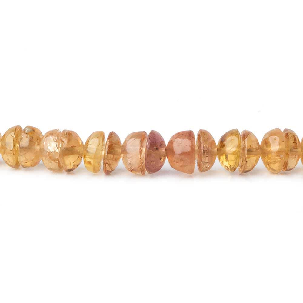 5.5-6mm Imperial & Precious Topaz Center Drilled Round Cabochons 18 inch 151 beads - Beadsofcambay.com