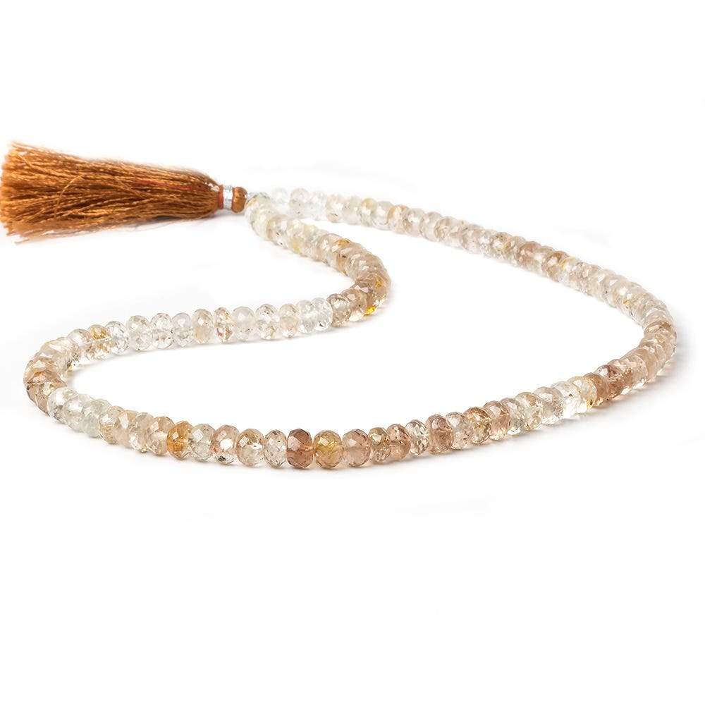 5.5-6mm Multicolor Topaz Faceted Rondelle Beads 16 inch 102 pieces - Beadsofcambay.com