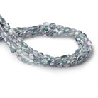 5.5-6mm Mystic Grey Topaz Faceted Oval Beads 8 inch 34 pieces - Beadsofcambay.com