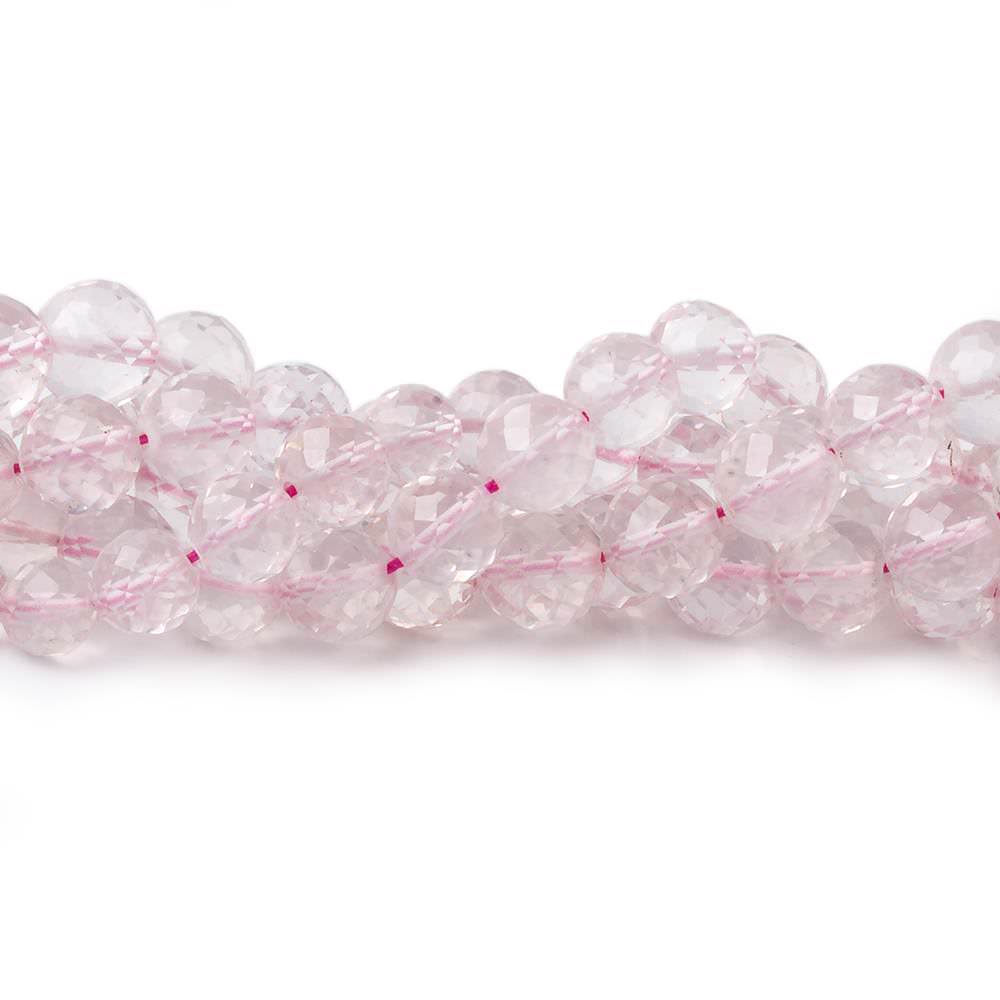 5.5-6mm Rose Quartz faceted round beads 9 inch 30 pieces - Beadsofcambay.com