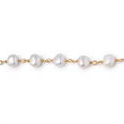5.5-6mm White Baroque Pearls on Vermeil Chain - Beadsofcambay.com