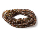 5.5-7.5mm Andalusite Faceted Rondelle Beads 18 inch 115 pieces AA - Beadsofcambay.com