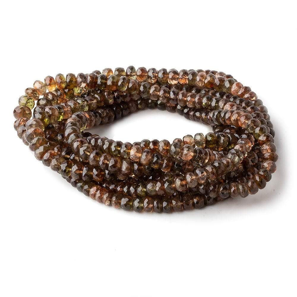 5.5-7.5mm Andalusite Faceted Rondelle Beads 18 inch 115 pieces AA - Beadsofcambay.com