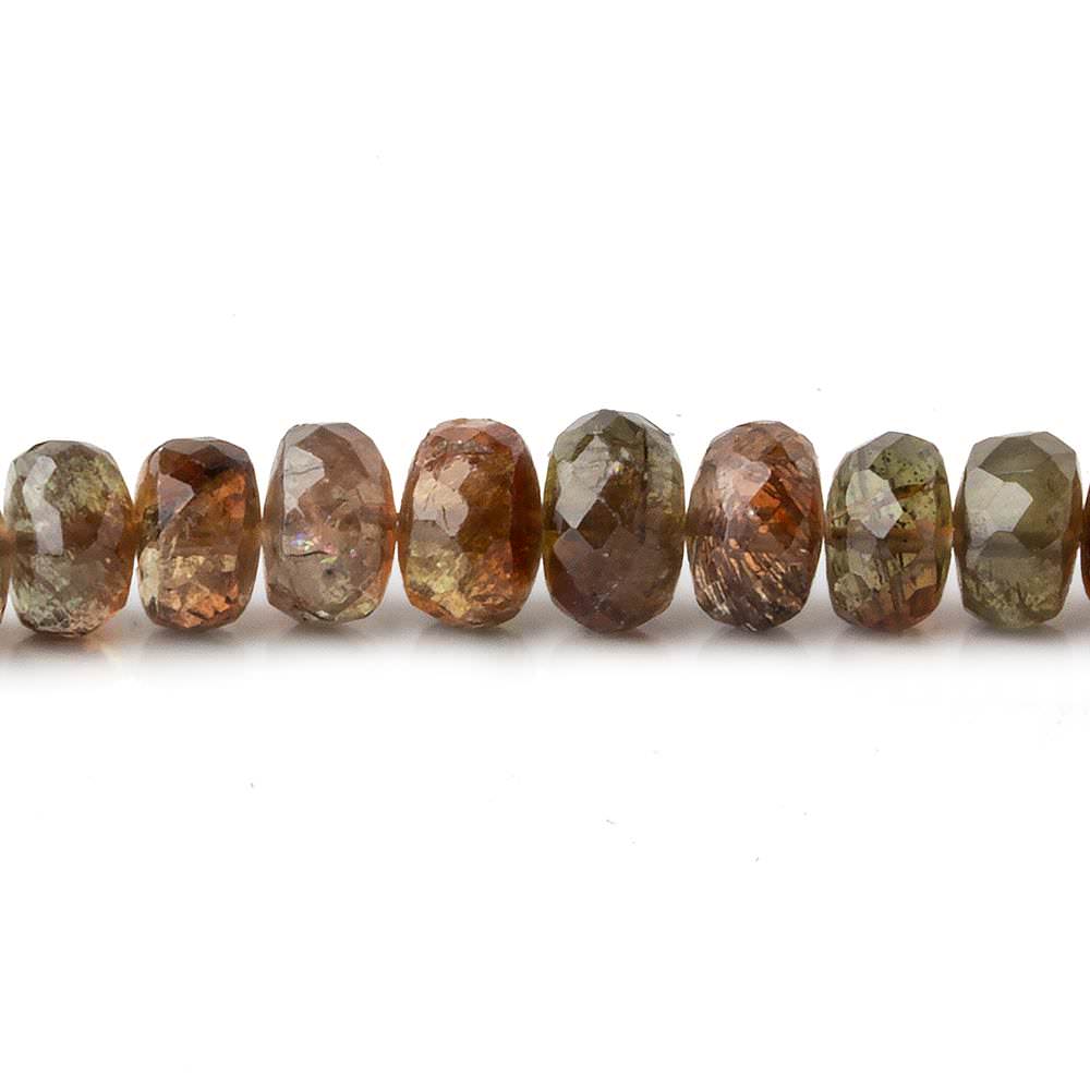 5.5-7.5mm Andalusite Faceted Rondelle Beads 18 inch 115 pieces AA - Beadsofcambay.com