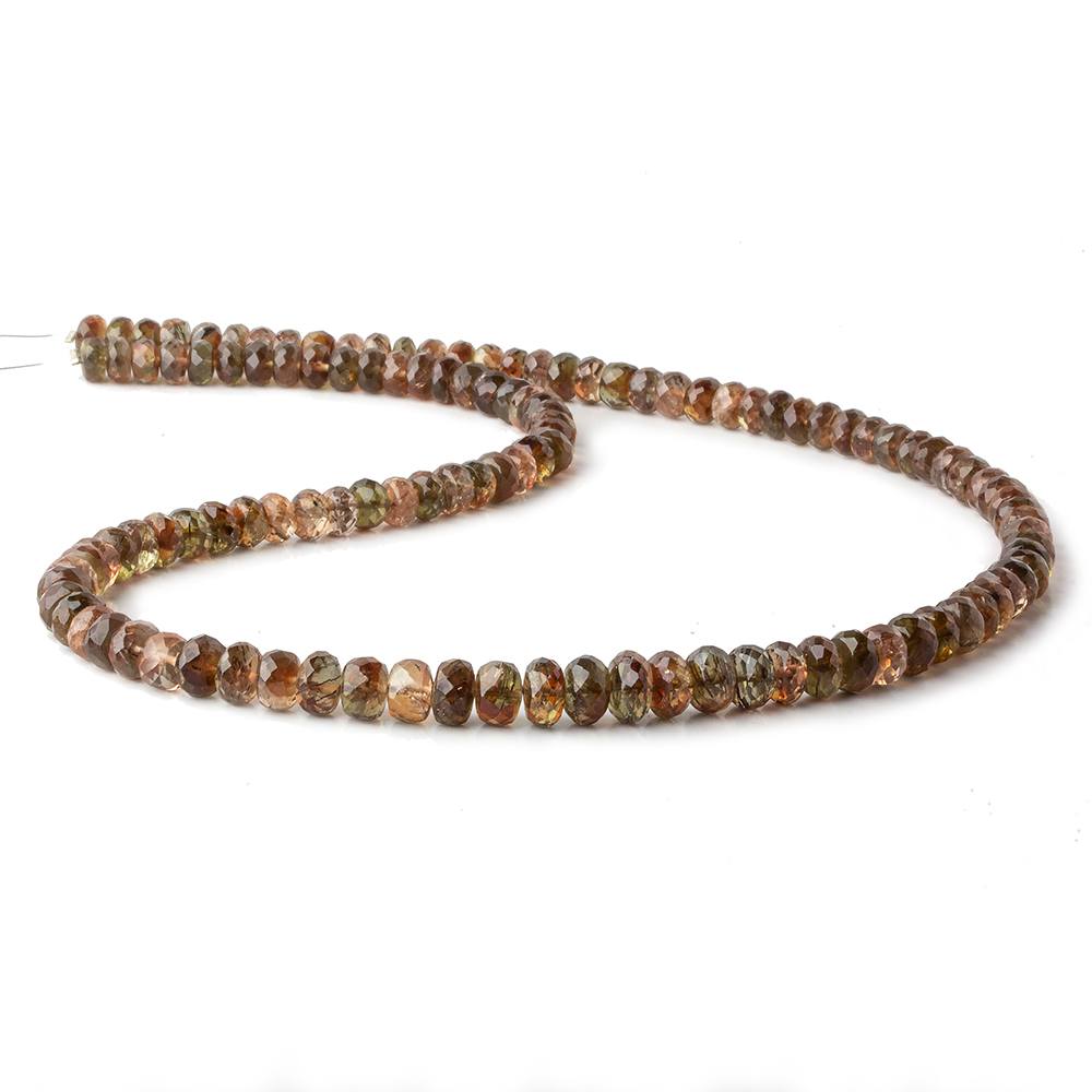 5.5-7.5mm Andalusite Faceted Rondelle Beads 18 inch 115 pieces AA - Beadsofcambay.com