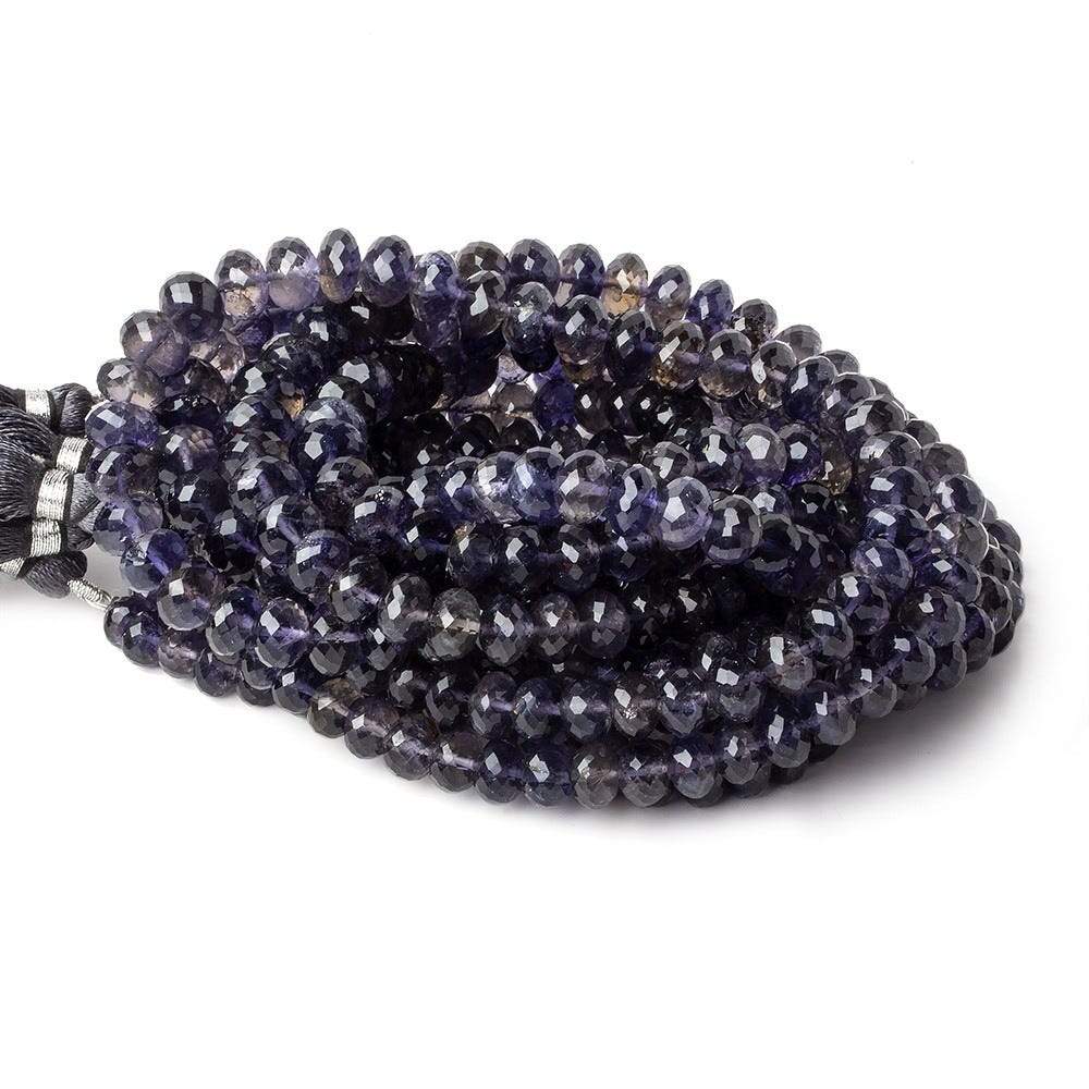 5.5-7.5mm Iolite Faceted Rondelles 14 inch 79 Beads AA - Beadsofcambay.com
