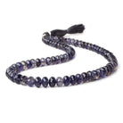 5.5-7.5mm Iolite Faceted Rondelles 14 inch 79 Beads AA - Beadsofcambay.com