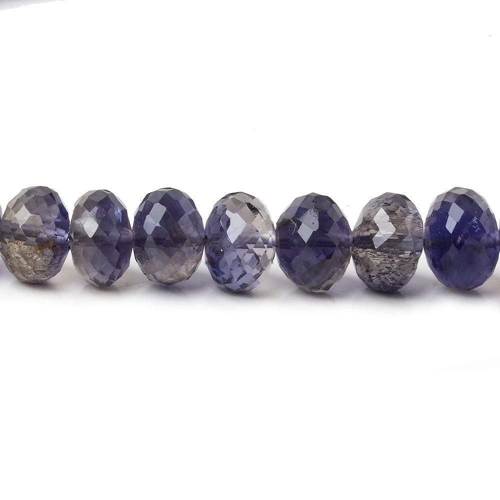 5.5-7.5mm Iolite Faceted Rondelles 14 inch 79 Beads AA - Beadsofcambay.com
