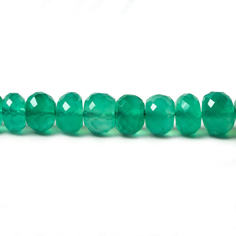 5.5-7mm Green Quartz faceted rondelle beads 16 inch 85 pieces - Beadsofcambay.com