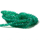 5.5-7mm Green Quartz faceted rondelle beads 16 inch 85 pieces - Beadsofcambay.com