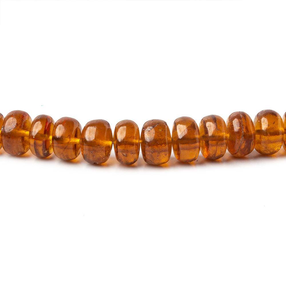 5.5-7mm Hessonite Garnet plain rondelle beads 15.5 inches 97 pieces - Beadsofcambay.com