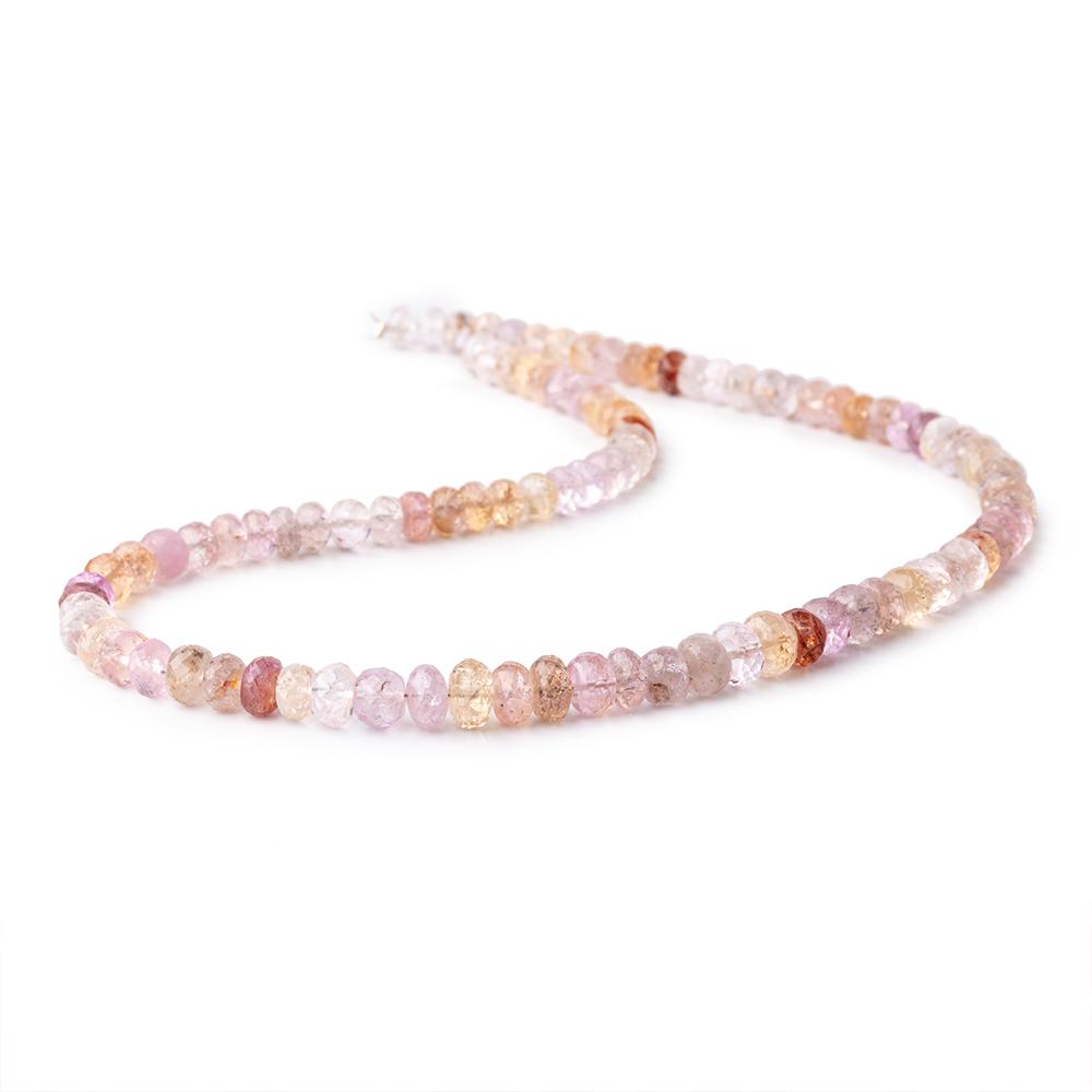 5.5-7mm Multi Color Topaz Faceted Rondelle Beads 16 inch 96 pieces AA - Beadsofcambay.com