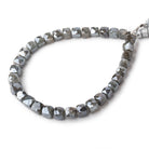 5.5-7mm Mystic Moss Aquamarine Faceted Cube Beads 8.5 inch 33 pieces - Beadsofcambay.com