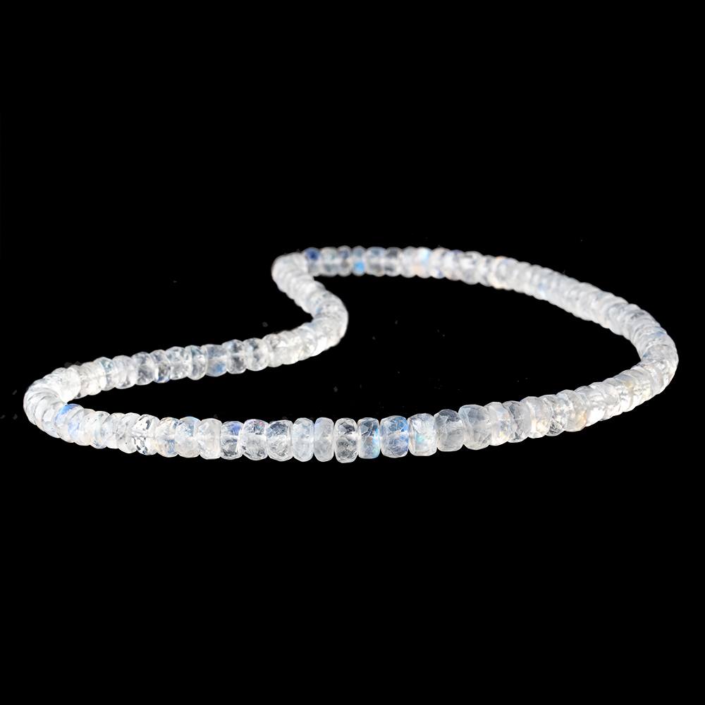 5.5-7mm Rainbow Moonstone Faceted Rondelle Beads 16 inch 112 pieces - Beadsofcambay.com