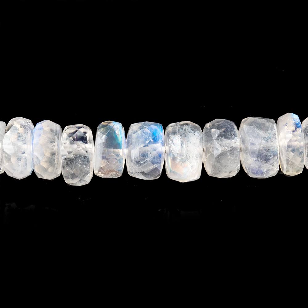 5.5-7mm Rainbow Moonstone Faceted Rondelle Beads 16 inch 112 pieces - Beadsofcambay.com