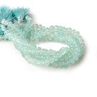 5.5-7mm Seafoam Green Chalcedony faceted rondelles 8 inch 40 beads AAA - Beadsofcambay.com