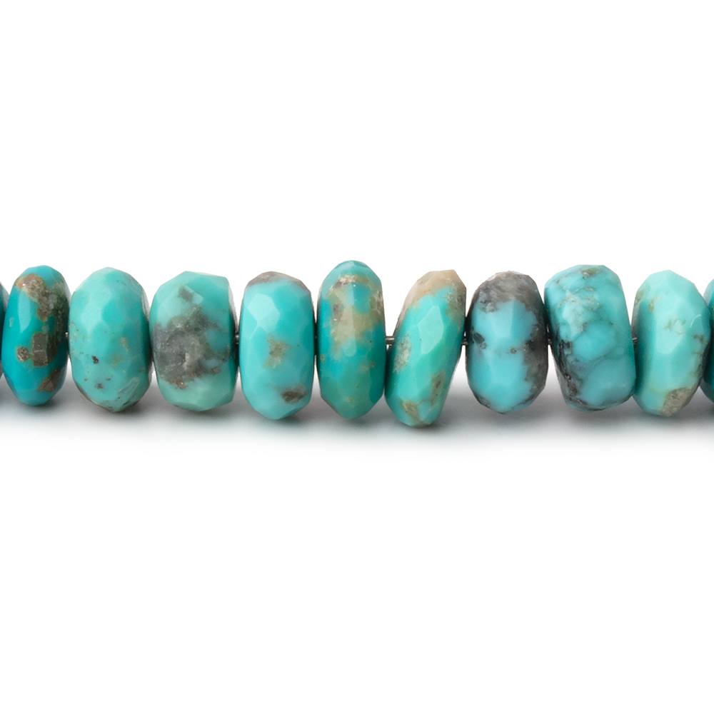 5.5-7mm Sleeping Beauty Turquoise Faceted Rondelle Beads 16 inch 224 pieces AA - Beadsofcambay.com