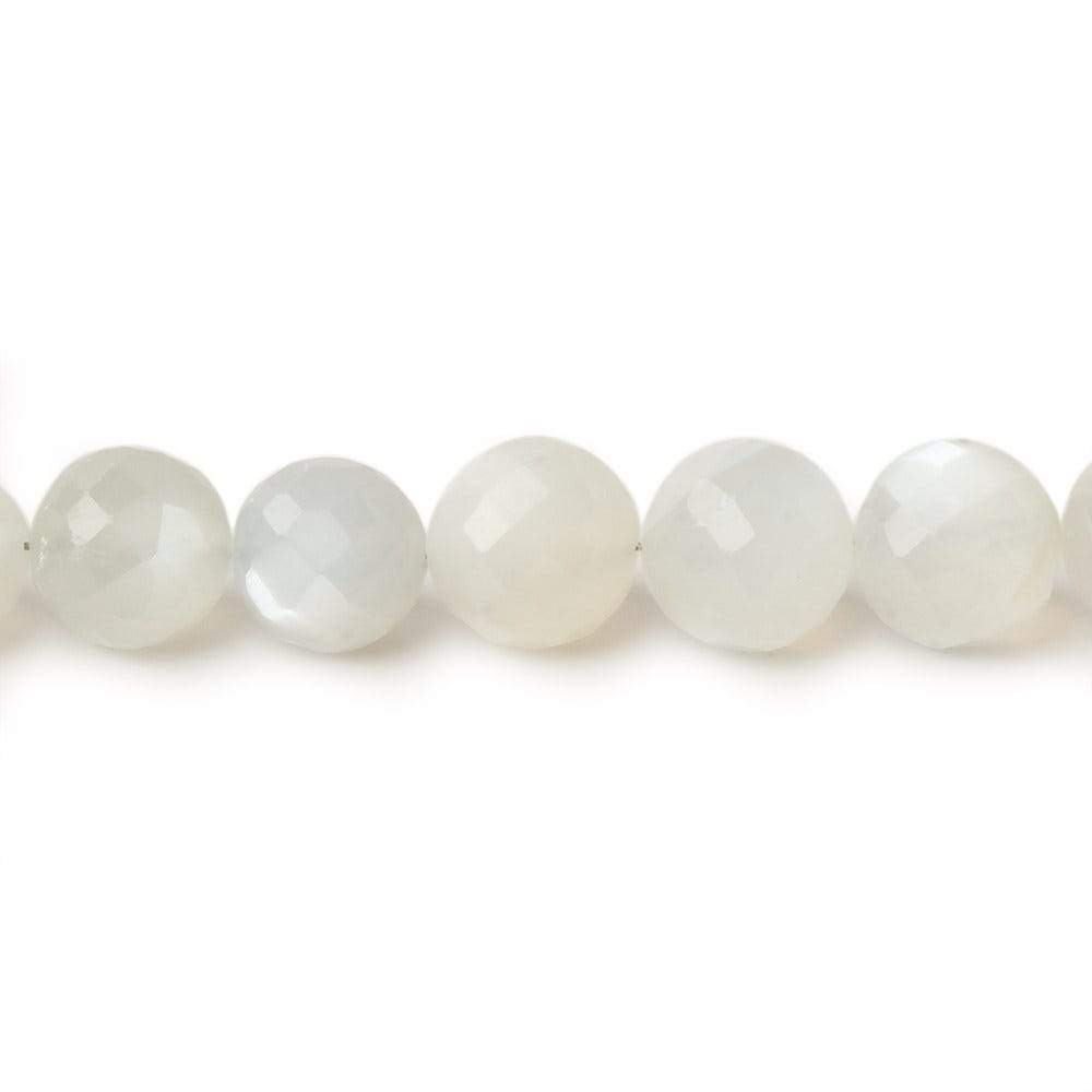 5.5-7mm White Moonstone Faceted Rounds 16 inch 60 beads AAA - Beadsofcambay.com