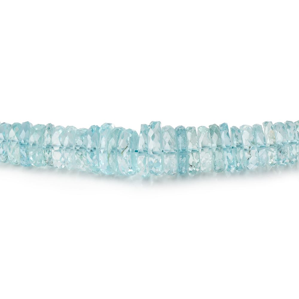 5.5-8mm Aquamarine Faceted Heshi Beads 15 inch 221 pieces AAA - Beadsofcambay.com