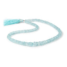 5.5-8mm Aquamarine Faceted Heshi Beads 15 inch 221 pieces AAA - Beadsofcambay.com