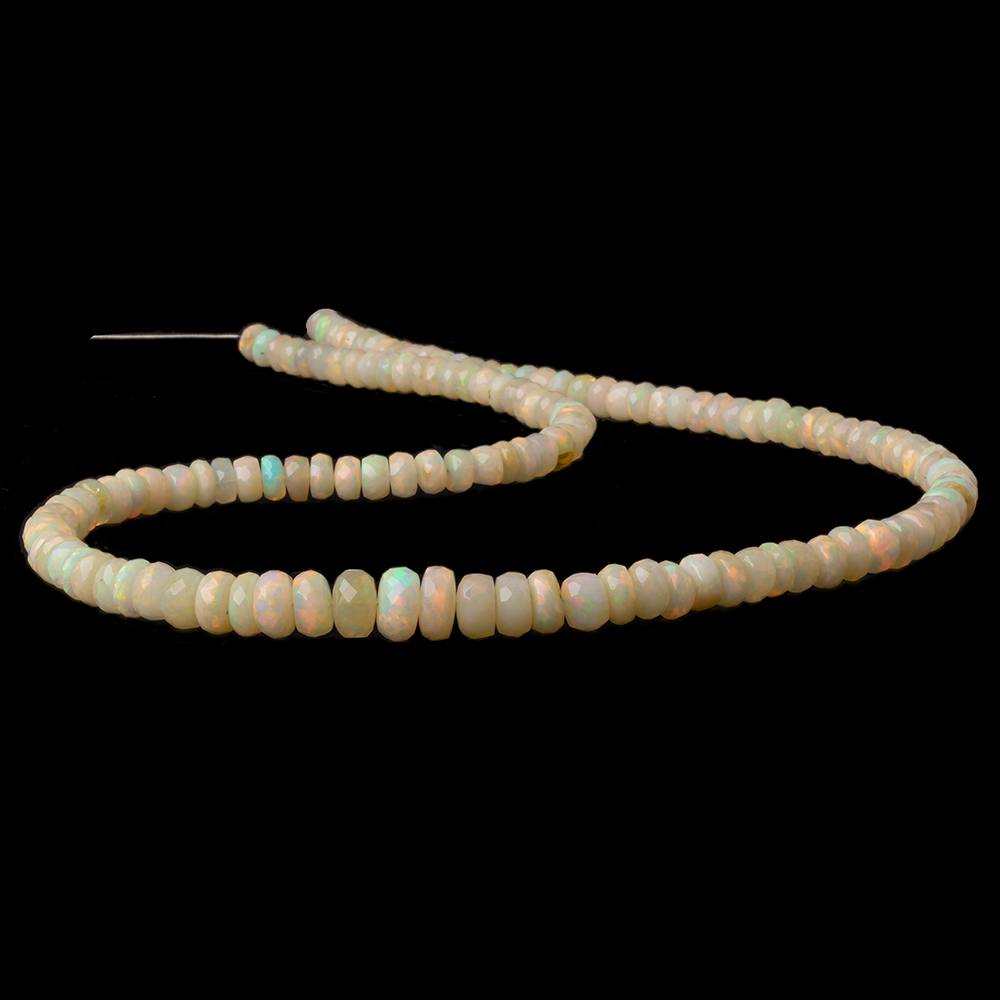 5.5-8mm Ethiopian Opal Faceted Rondelles 18 inch 135 beads AAA - Beadsofcambay.com