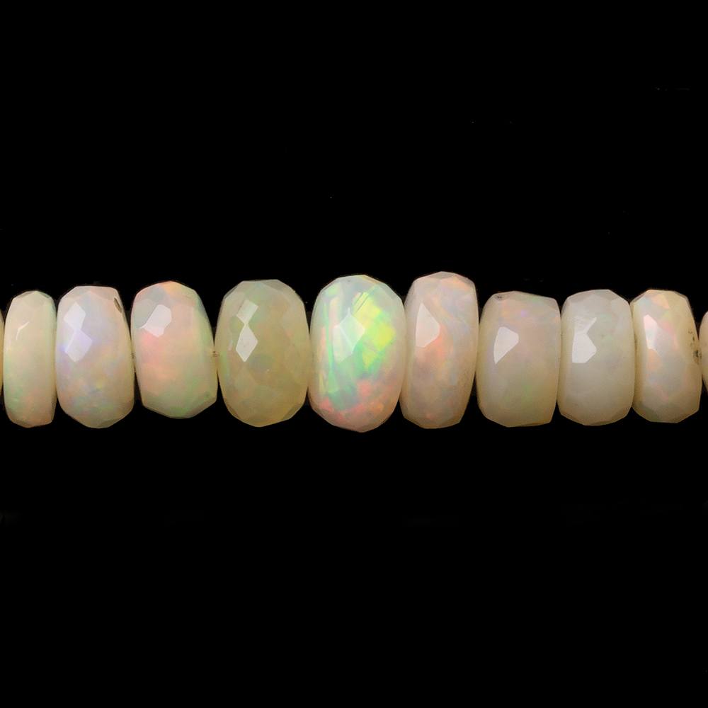 5.5-8mm Ethiopian Opal Faceted Rondelles 18 inch 135 beads AAA - Beadsofcambay.com