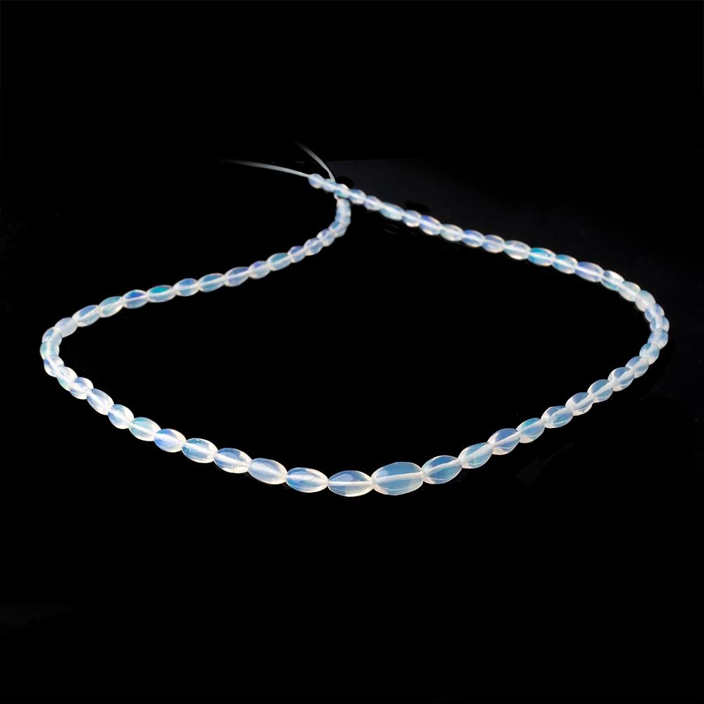 5.5-9.5mm Ethiopian Opal Plain Rice Beads 18 inch 62 pieces AA - Beadsofcambay.com