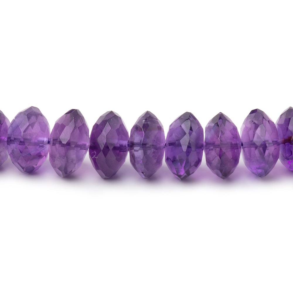5.5-9mm Amethyst German Faceted Rondelles 16 inch 85 Beads - Beadsofcambay.com