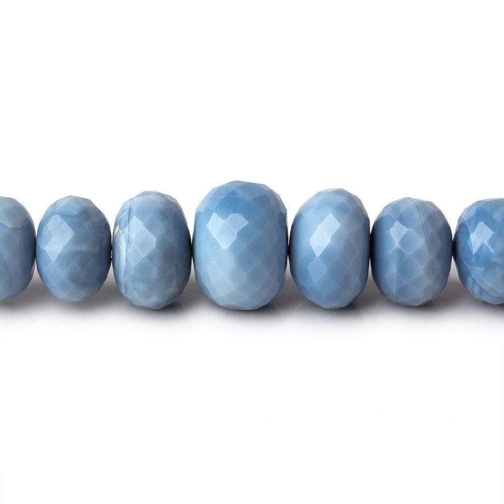 5.5-9mm Denim Blue Opal faceted rondelle Beads 15 inch 90 pieces - Beadsofcambay.com