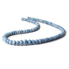 5.5-9mm Denim Blue Opal faceted rondelle Beads 15 inch 90 pieces - Beadsofcambay.com
