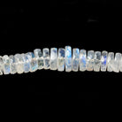 5.5mm - 10mm Rainbow Moonstone faceted heshi beads 14 inch 149 pieces AAA - Beadsofcambay.com