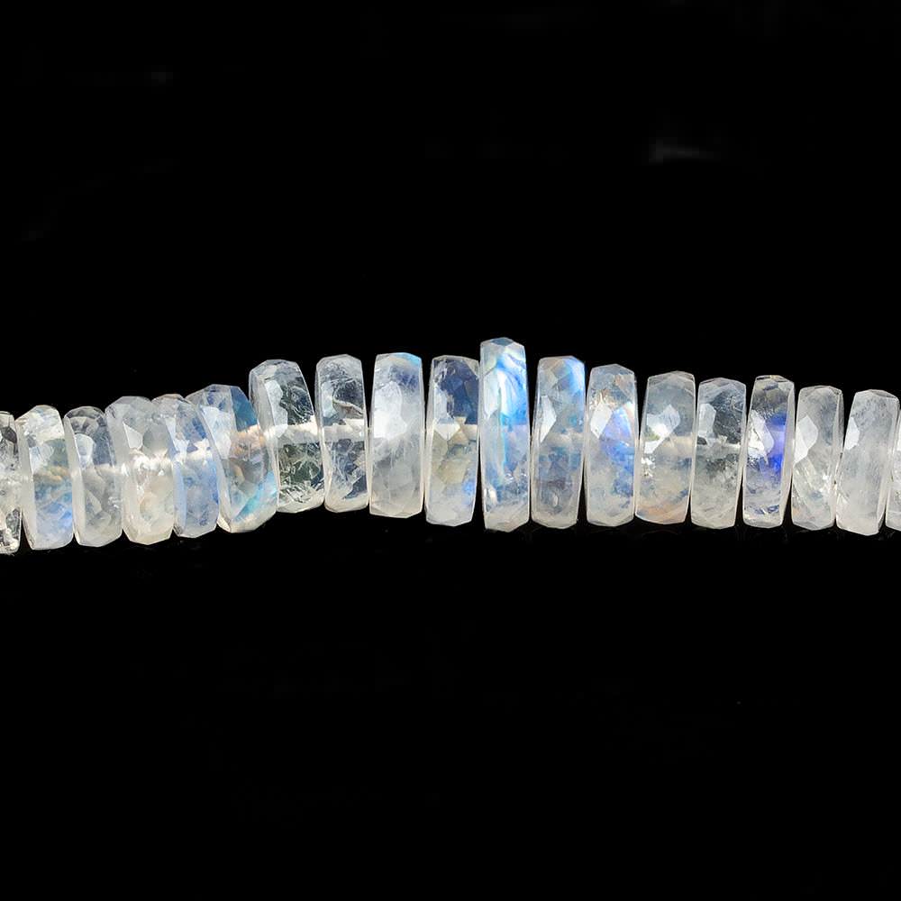 5.5mm - 10mm Rainbow Moonstone faceted heshi beads 14 inch 149 pieces AAA - Beadsofcambay.com