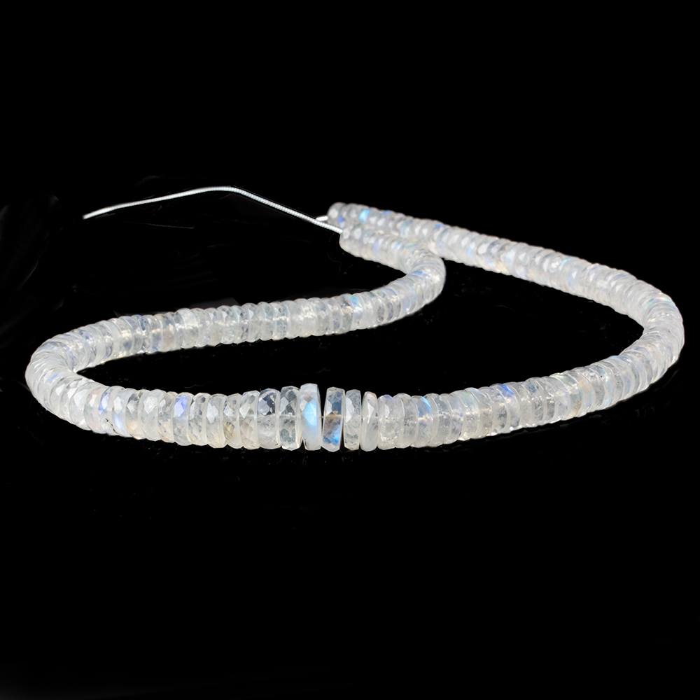 5.5mm - 9.5mm Rainbow Moonstone faceted heshi beads 14 inch 158 pieces AA - Beadsofcambay.com