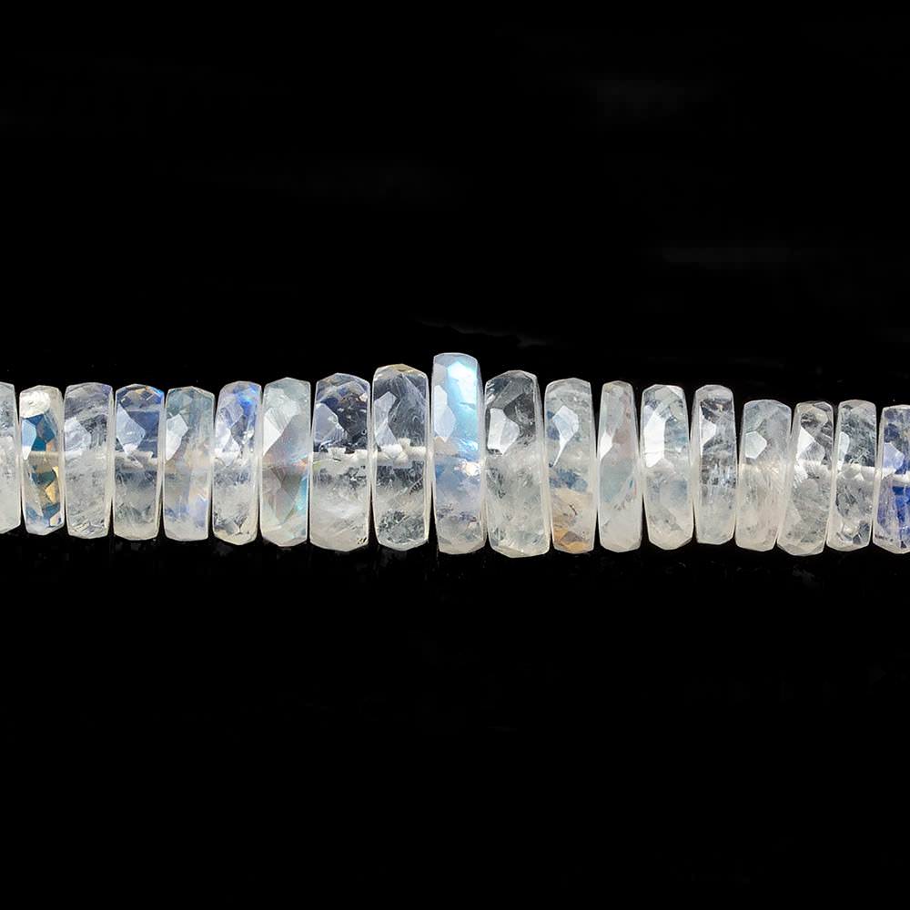 5.5mm - 9.5mm Rainbow Moonstone faceted heshi beads 14 inch 158 pieces AA - Beadsofcambay.com
