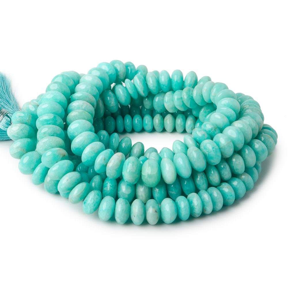 5.5mm - 9mm Amazonite Plain Rondelle Beads 14 inch 80 pieces A - Beadsofcambay.com