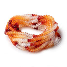 5.5mm Fire Opal Faceted Rondelle Beads 16 inch 115 pieces - Beadsofcambay.com