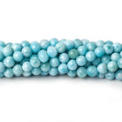 5.5mm Larimar plain rounds 15.5 inch 80 beads - Beadsofcambay.com
