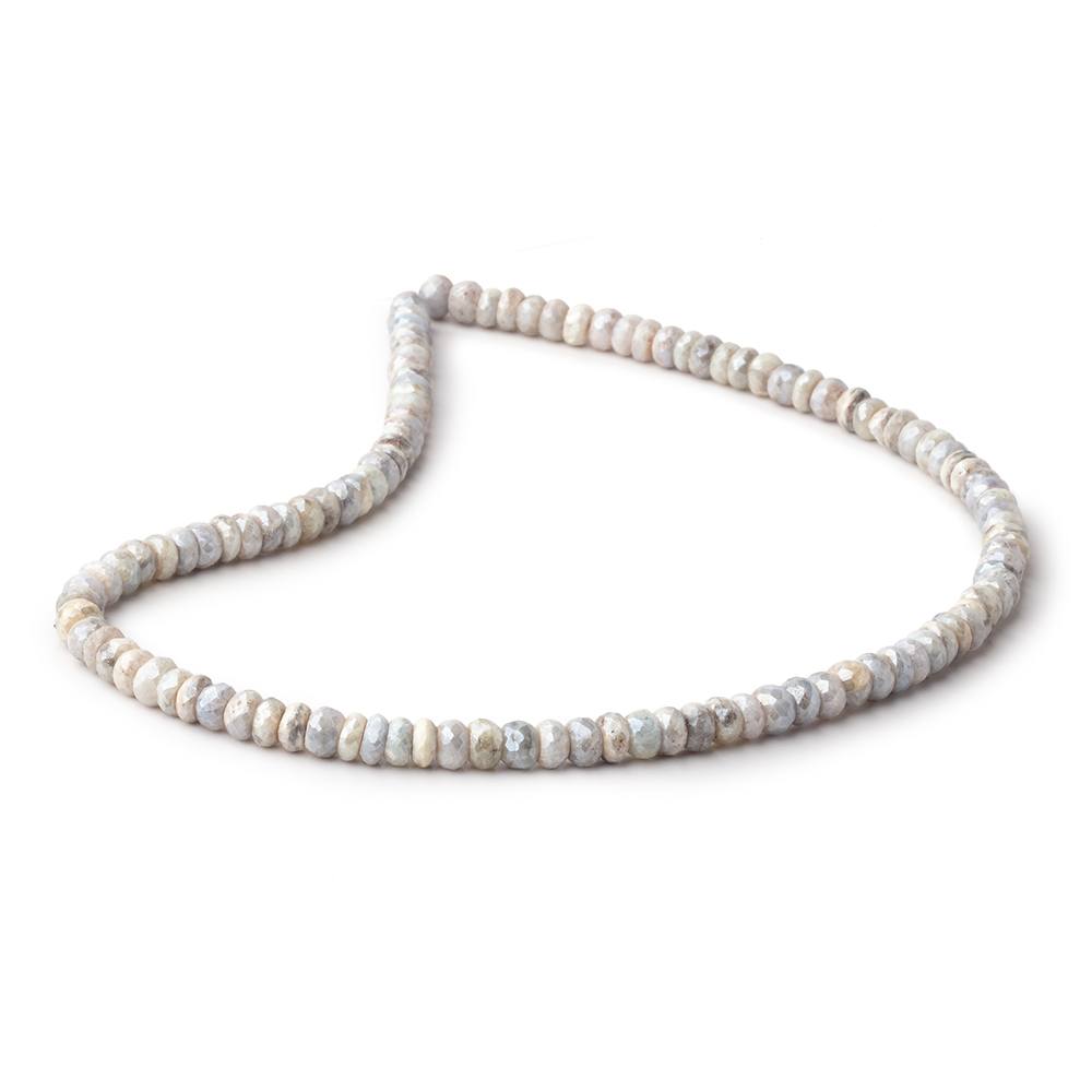 5.5mm Mystic Sapphire Faceted Rondelle Beads 14 inch 99 pieces - Beadsofcambay.com