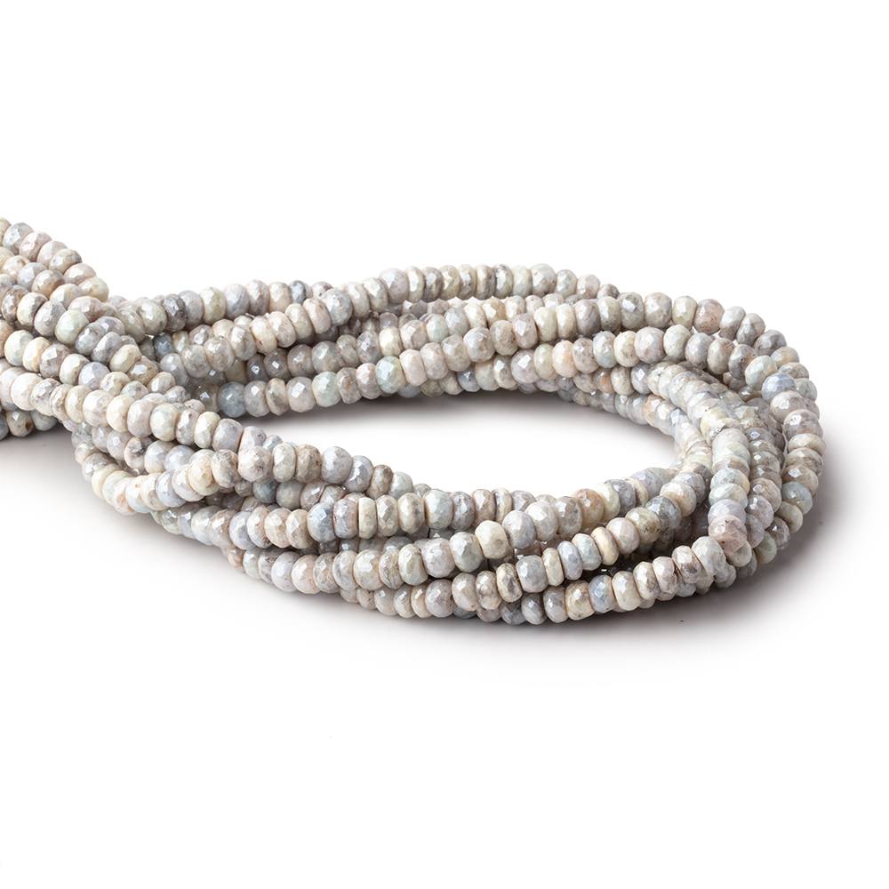 5.5mm Mystic Sapphire Faceted Rondelle Beads 14 inch 99 pieces - Beadsofcambay.com